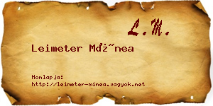 Leimeter Mínea névjegykártya
